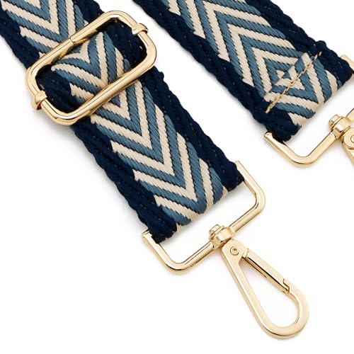 Image of ZOOEASS Wide Shoulder Strap Adjustable Replacement Belt Guitar Style Crossbody Bag Handbag Strap Multicolor Canvas Straps(Wide:1.5in)(Color21)