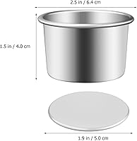 Vista 2 de UPKOCH Juego de 12 moldes de aluminio para pasteles con parte inferior extraíble de 2 pulgadas para tartas de queso, pasteles de gasa y pudines