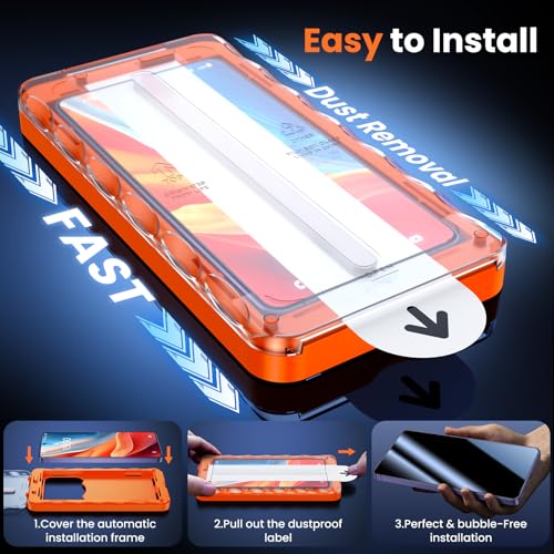 Image of UniqueMe for S26 Ultra Screen Protector - 2 PACK Tempered Glass for Samsung Galaxy S26 Ultra,[Fingerprint Unlocking] Easy Installation,Bubble-Free,9H Hardness,HD-Clear,3D Full-coverage
