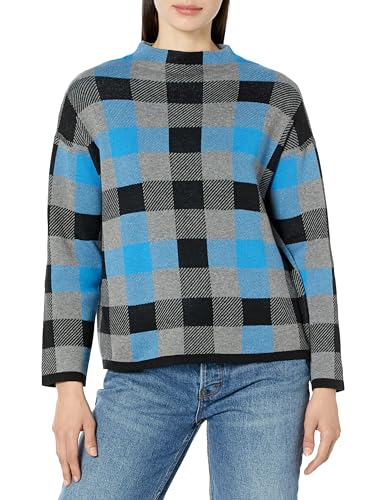 Image of Jones New York Women's Mock Neck Long Sleeve Jacquard Sweater