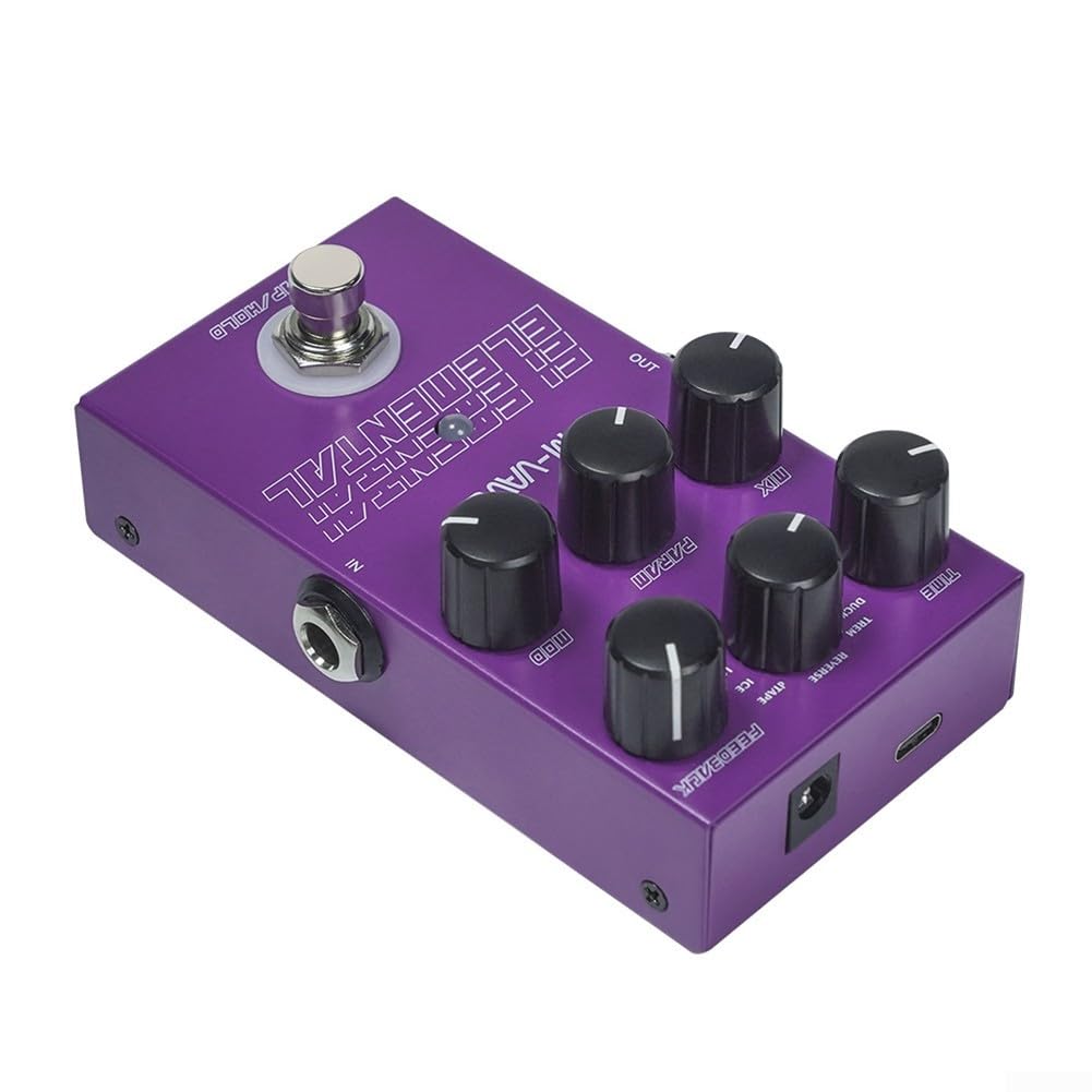 Digital Delay Pedal, Square Delay Guitar Pedal, 9 Effects Digital Analog Tape Mod Sweep, For Electric Guitar And Bass True Bypass