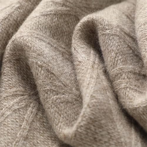 Men's Solid Wool Pullover Zippered Mock Neck Twisted Casual Warm Knitted Sweater Tops3