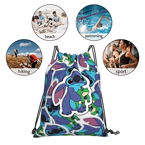 Cartoon Drawstring Backpack Gym Bag Waterproof Backpack Yoga Training Gymsack Sport Strap Pack Bag For Women Men #TOP4