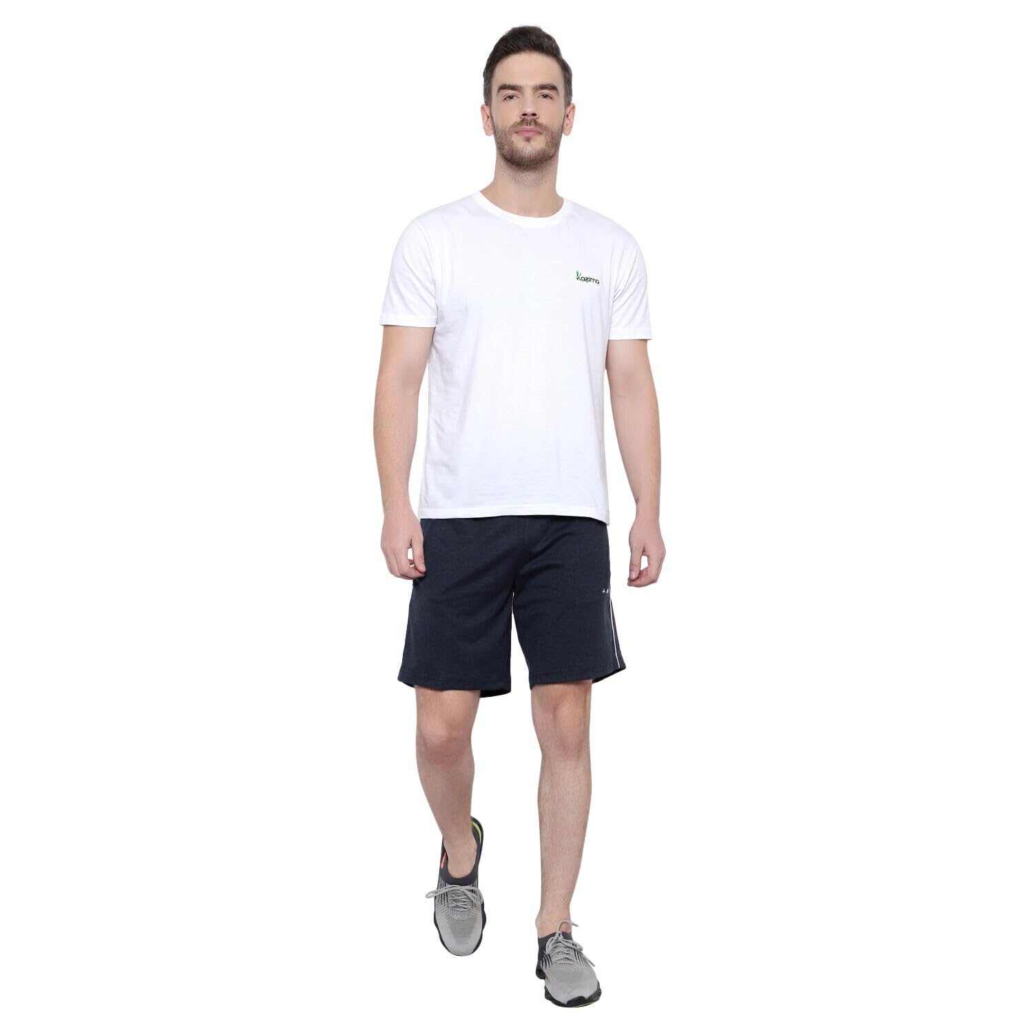 Athlet Men’s Cotton Bermuda Shorts with Zipper Pockets | Double Side Piping | Regular Fit | Soft Breathable Hosiery Fabric | Elastic Waist with Drawstring | Casual & Sports Wear-image-12