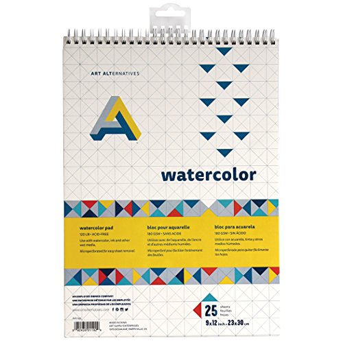 Art Alternatives Watercolor Pad, Spiral Bound, 9