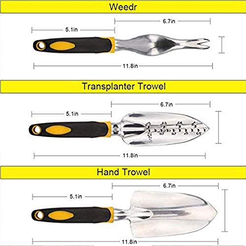 Keda Set, 9 PCS Set for Digging Planting with Storage Organizer Tote, Garden Gloves Shove, Plant Tie, Ergonomic Gifts Set for Women Men Adults