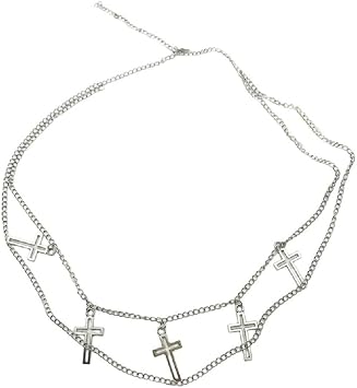 Crossberry Chain, Y2k Layered Body Chain, Cross Waist Chain Belt, Stomach Chain Jewelry, Pants Chain, Skirt Chain