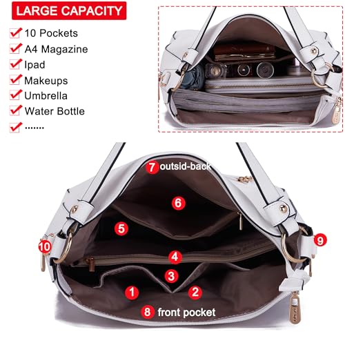 Image of Women Large Crossbody Bags Ladies Satchel Shoulder Handbags Purse and Wallet Set for Women Totes Hobo Purses