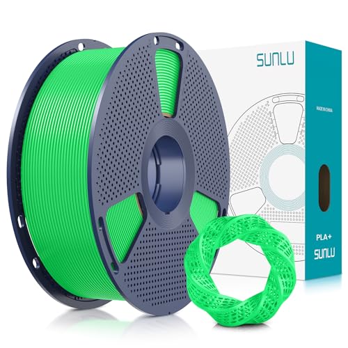 Image of SUNLU 3D Printer Filament PLA Plus 1.75mm, SUNLU Neatly Wound PLA Filament 1.75mm PRO, PLA+ Filament for Most FDM 3D Printer, Dimensional Accuracy + /- 0.02 mm, 1 kg Spool(2.2lbs), Green