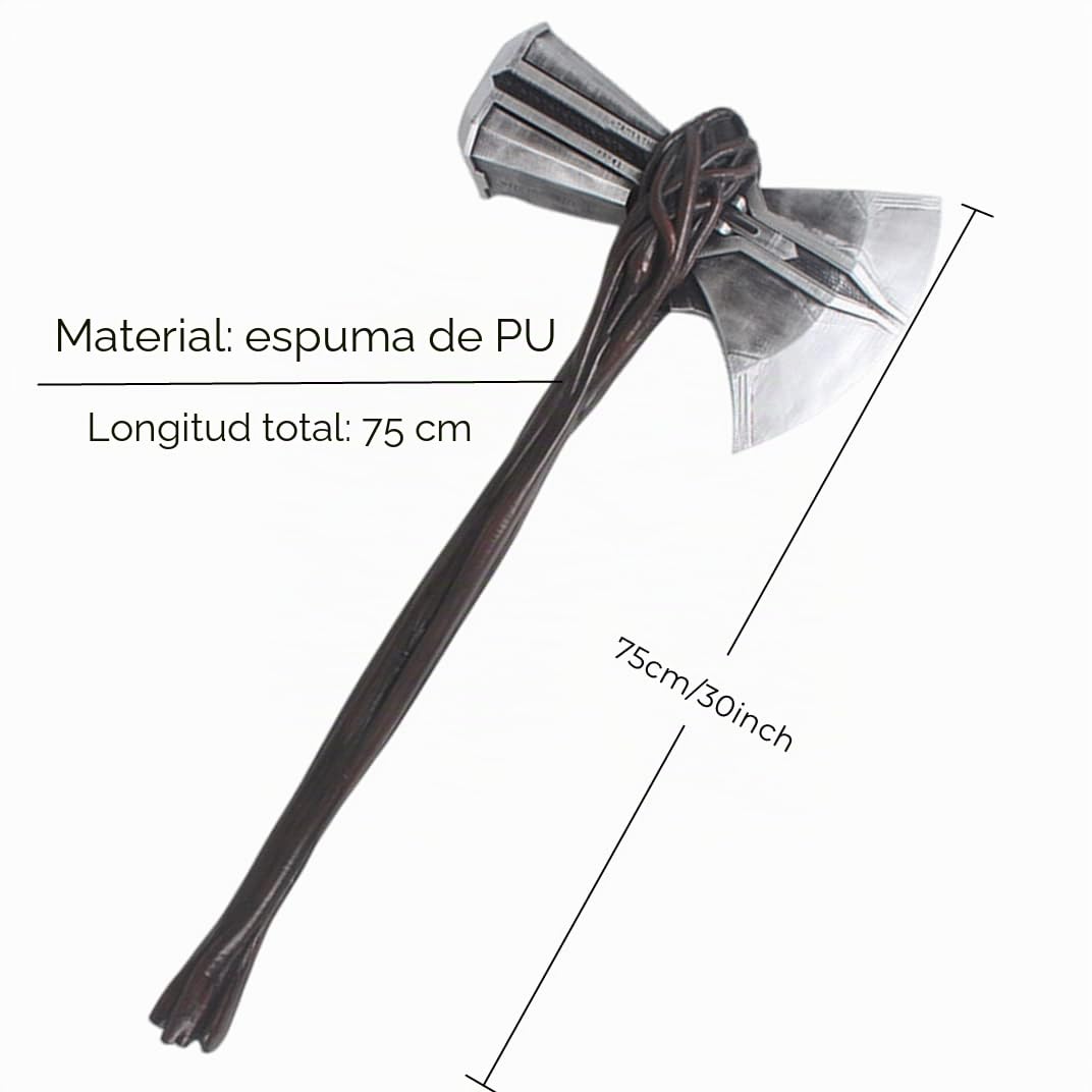 damdos Arma de martillo de Halloween para cosplay,Thors Odinson,regalos geniales de cumpleaños de Navidad (el cuarto hacha)