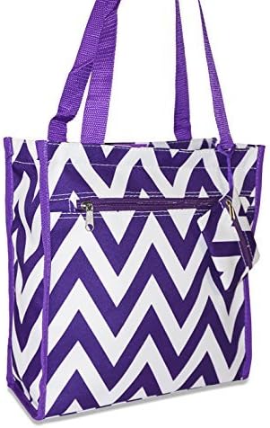 Ever Moda Chevron Tote Bag (Purple)