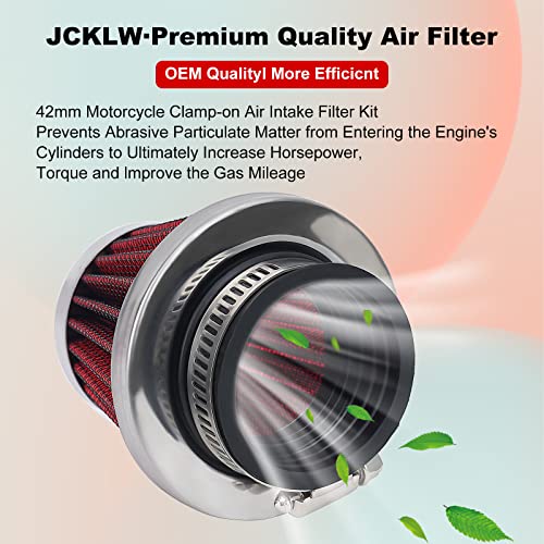Jcklw 42Mm Air Filter For Gy6 125Cc 150Cc 200Cc 250Cc Motorcycle Quad Scooter Atv Dirt Bike Go Kart Compatible With Kawasaki Suzuki Yamaha Pz24 Pz30 Carburetor Moped Roketa Taotao Air Cleaner（3Pc) #TOP3