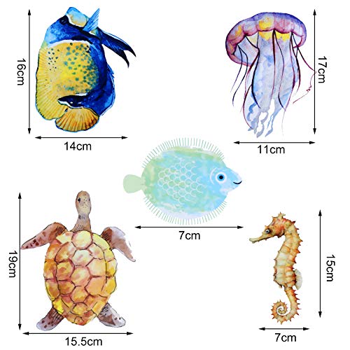 116 Pieces Ocean Wall Decals Under The Sea Fish Wall Nursery Decals Removable Peel And Stick Art For Kids Baby Bedroom Living Room Bathroom (Lovely Colors) #TOP4