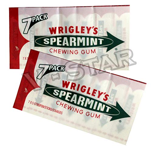 Price comparison product image 14 WRIGLEY'S SPEARMINT Chewing Gum 2 X 7 Full Packs