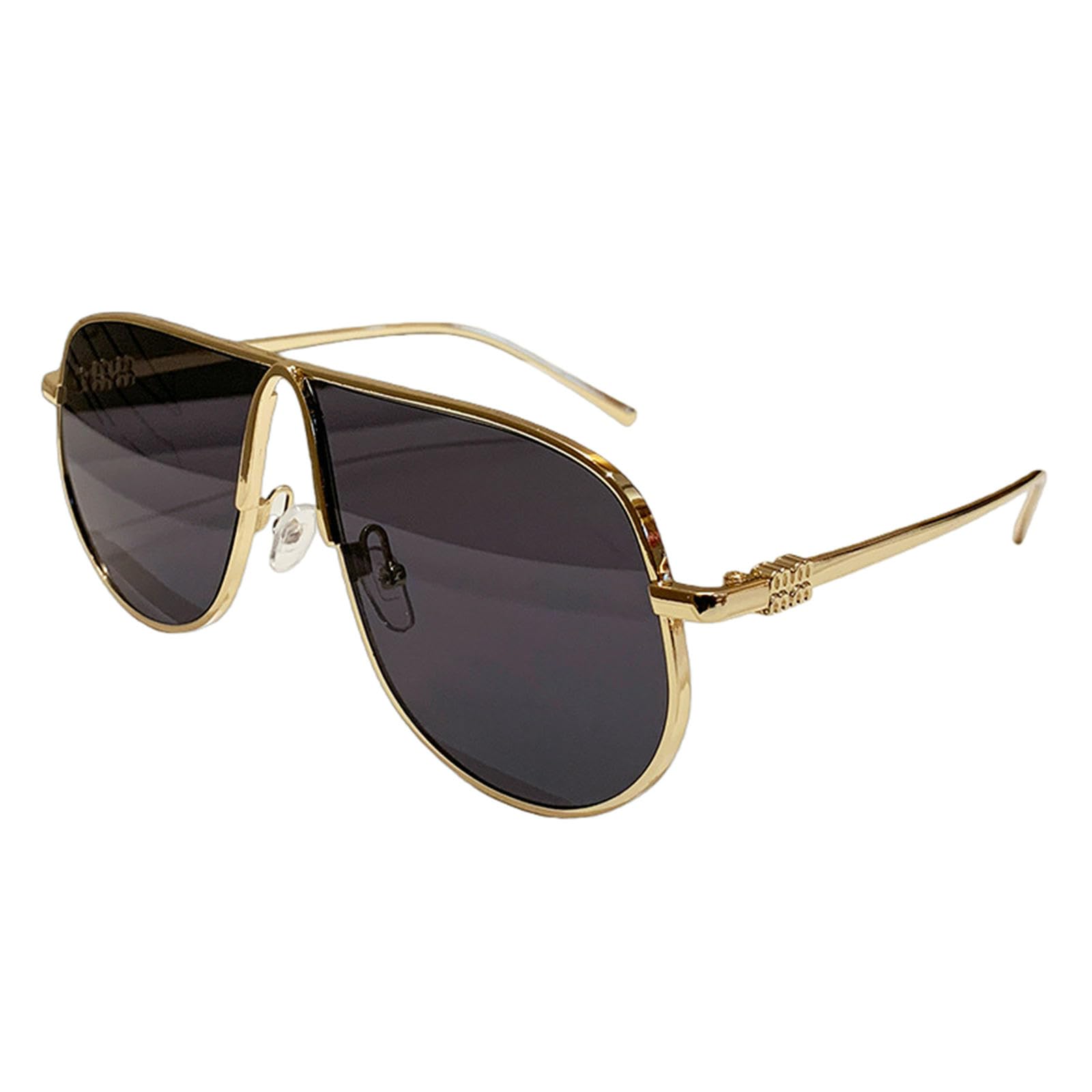 Gyios Sunglasses Mens Vintage Oversized Metal Women Fashion Gradient Men Shades Punk Sun Glasses