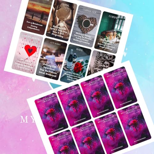 Image of PATPAT 53 PCS Love Oracle Card Game Tarot Card Deck For Beginners With Meanings On Them Loving Tarot Deck With Messages On Cards
