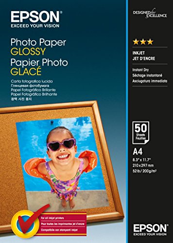 EPSON Foto Papier glänzend A4 50 Blatt 1er-Pack, 20