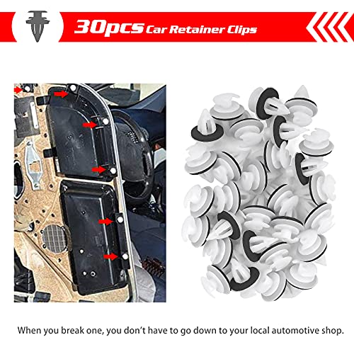 Image of OTUAYAUTO 30PCS 9mm Door Trim Panel Retainer Clips, Replacement for BMW E90 E71 E70 E66 E63 E36 E46 320i 325Ci 325i 325xi 328Ci 328i 525i 530i M3 X5, Replace OEM: 51411973500