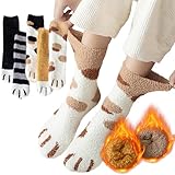 [SIVAN] 二年かかった改良・毛が抜けない 靴下 レディース ソックス 冬 厚手 【零下防寒・極暖38℃恒温・伸縮性・通気性】 ルームソックス 保温防寒 消臭 可愛い おしゃれ 耐久性 伸縮性 室内 5足セット 22-25cm (5足組-A)
