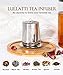 LULLATTI Large Tea Infuser for Loose Tea(1 Pack), 304 Stainless Steel Tea Ball Strainer, Extra Fine Mesh Tea Steeper for Brewing All Kind of Tea, Fits for Most Teapot, Cups or Mugs