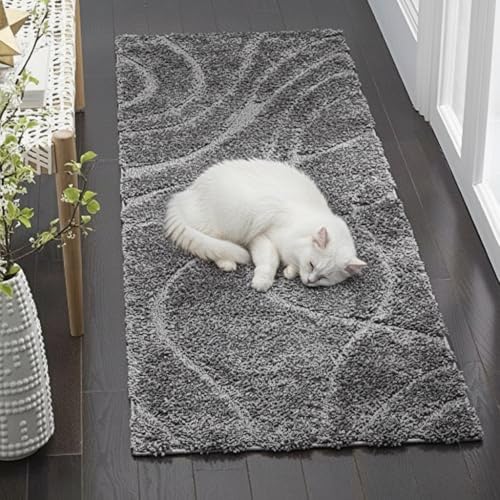 Image of Fluffy Silky Micro Fiber Polyster Carpet /Runner for Bedroom, Study Room, Playing Room, Guest Room ETC. 3x5 feet Feet, (P-13)