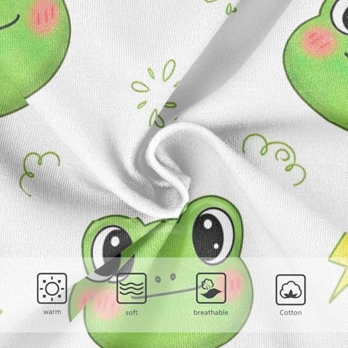 Kids Underwear Girls, Cute Green Cartoon Frog Toddler Briefs, Girls' Cotton Brief Underwear, 2T–8 Years3