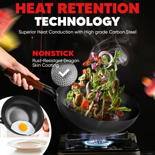 Heritage-Edition-Carbon-Steel-Wok-Pan-with-Lid-125-Preseasoned-Quality-Wok-Set-Traditional-Stir-Fry-Pan-Round-Flat-Bottom-Wok