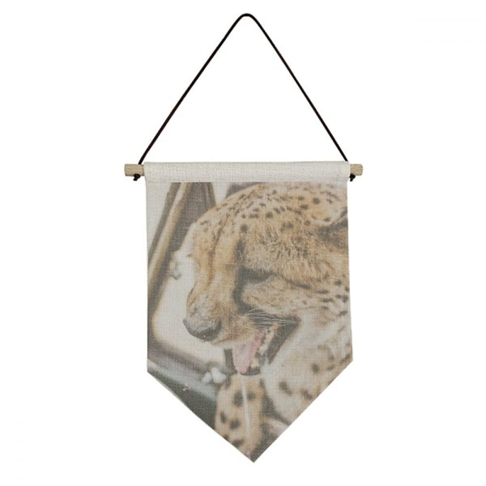 Drapeau en toile léopard M suspendu en tissu de coton durable