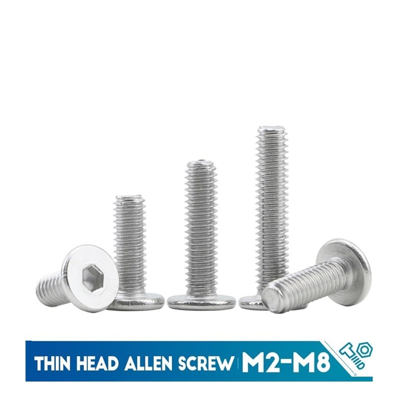 40 Vis à Tête Plate Six Pans Creux M6x50 – Acier Au Carbone Galvanisé, Lot Pratique