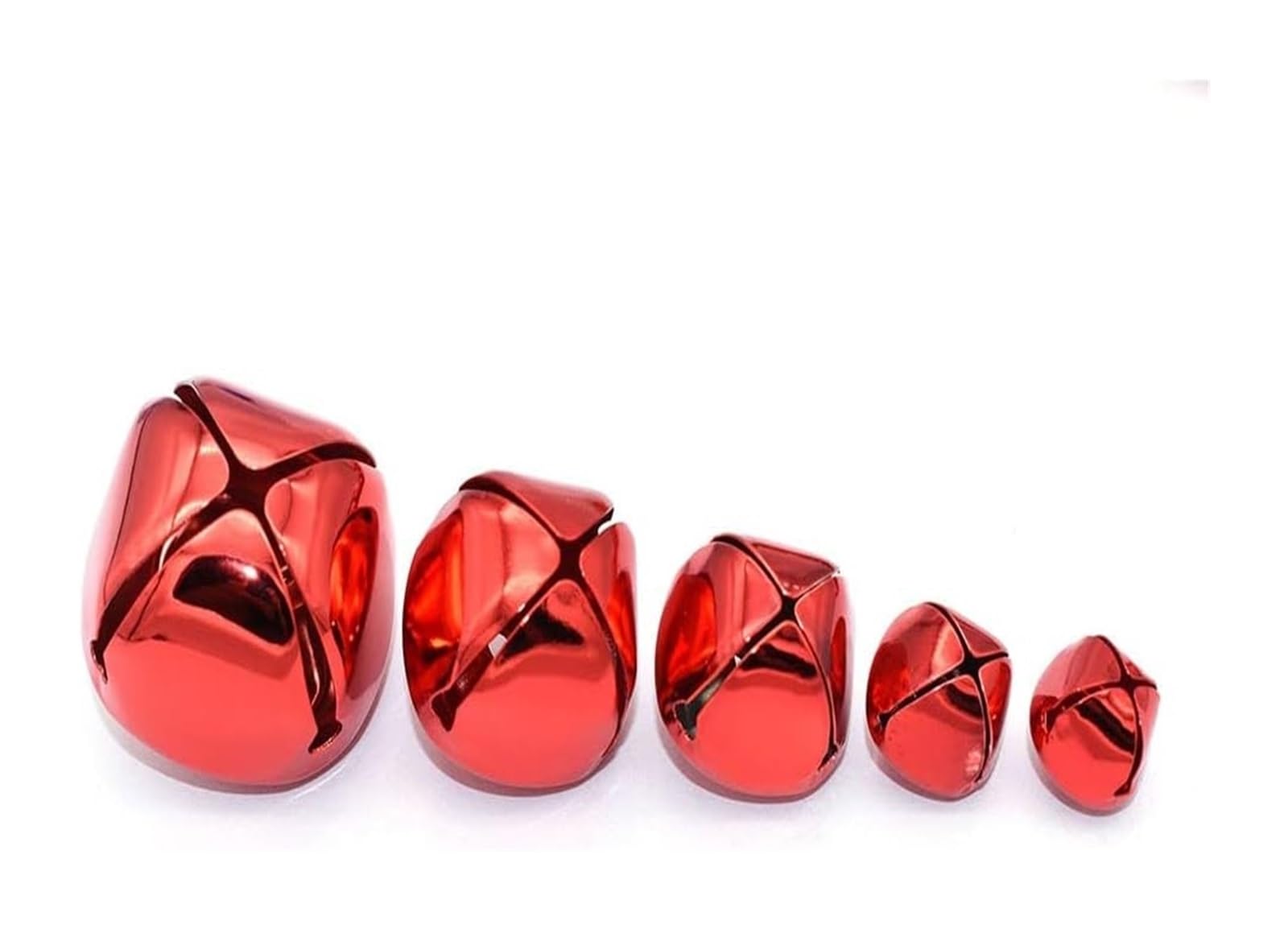 Campane artigianali, ornamenti for campane di Natale, campanelli artigianali, piccole campane di Natale, ciondolo a catena con campana rossa(25mm)
