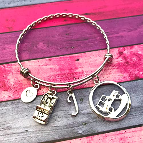 Off Roading Charm Bracelet Personalized Expandable Bangle With Custom Engraving Options #TOP1