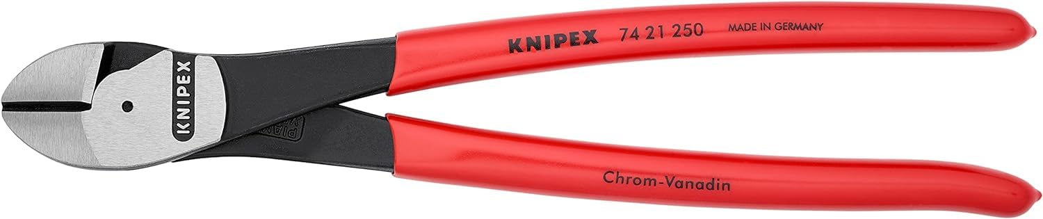 KNIPEX Tronchese laterale per meccanica tipo forte rivestiti in resina sintetica 250 mm, 74 21 250
