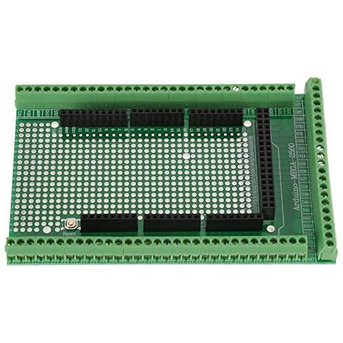 Oumefar 1 Satz Prototyp Schraubklemmenblock Schildplatinen-Kit Schild DIY-Erweiterungsplatinen-Kit Klemmenblockmodul für MEGA-2560 R31 Cover