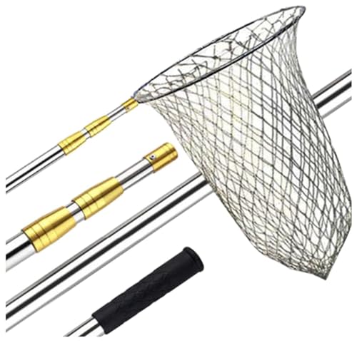 玉網 タモ網 折りたたみ 伸縮 調節可能 超軽量 ワンタッチネット ステンレス製 コンパクト 釣り網 フィッシング 釣り用 小継玉の柄 ランディングポール 淡水海水両用 ステンレス製ハンドル ランディングネット 折り畳み式 伸縮式 長さ 調節 可能 魚取り