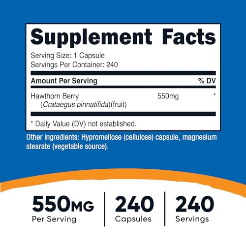Nutricost NTC-20310 Hawthorn Berry Capsules 550Mg thumb #1