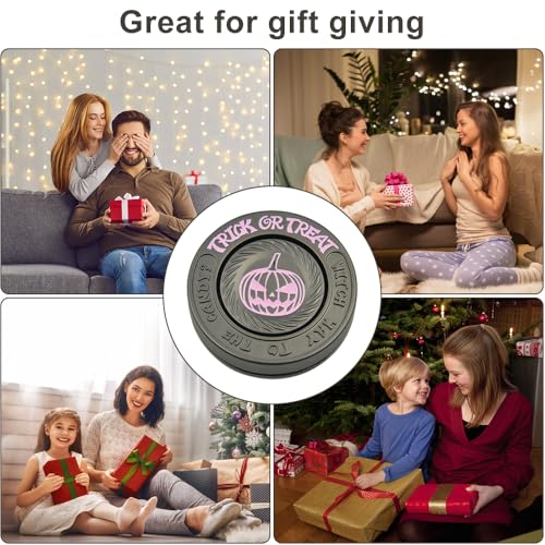 3T6B Fidget Spinner Metall rotierendes Spielzeug, Druckminderer, verwendet, um Spannung und Angst zu lindern, Halloween Kürbis Logo, kompakt und tragbar, verbessert die Aufmerksamkeit