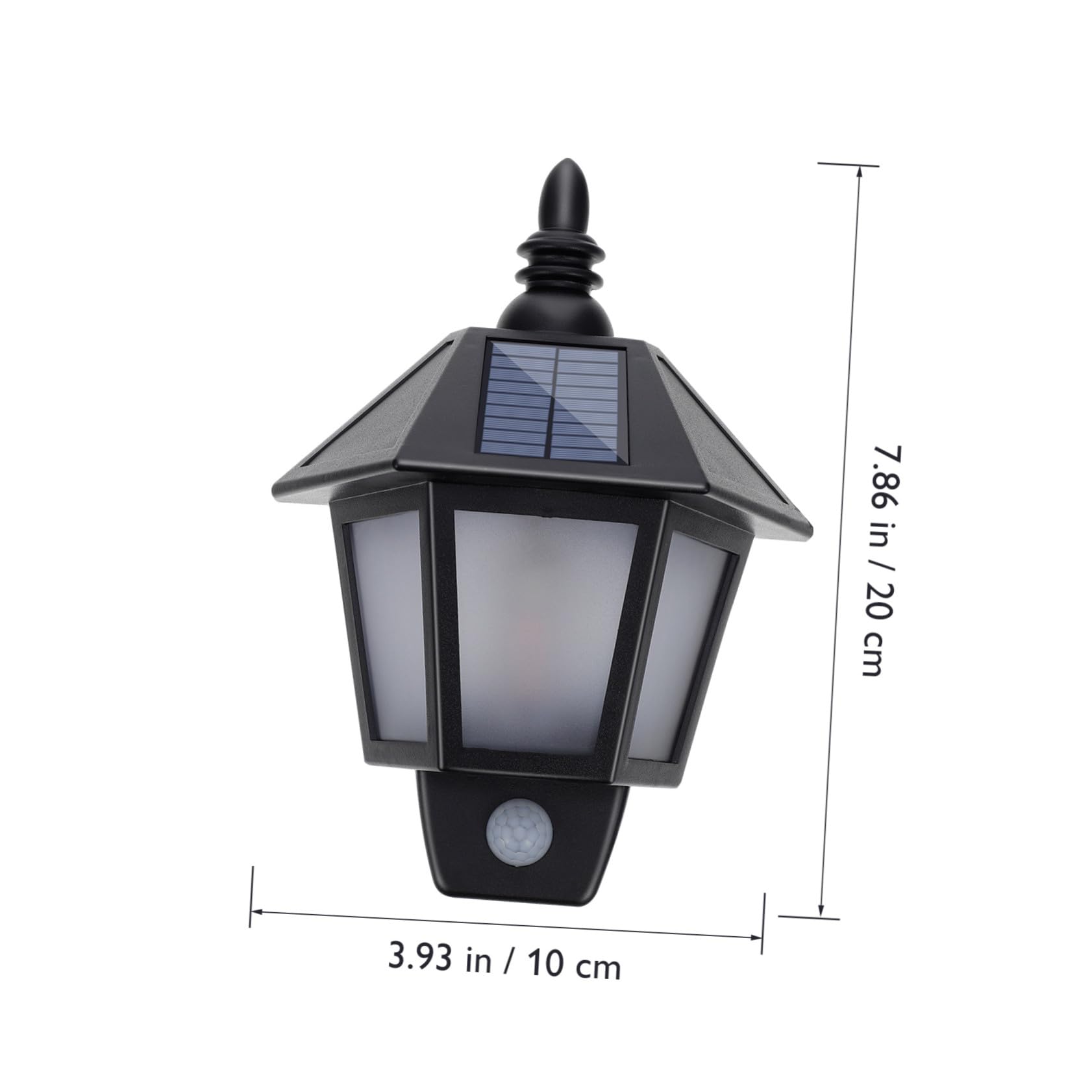 Toddmomy LED Abs Außen für Bewegungsmelder Solar mit Wandleuchte aus Ip55 Schwarzem Material Geeignet für Einfahrt und Gartenbeleuchtung