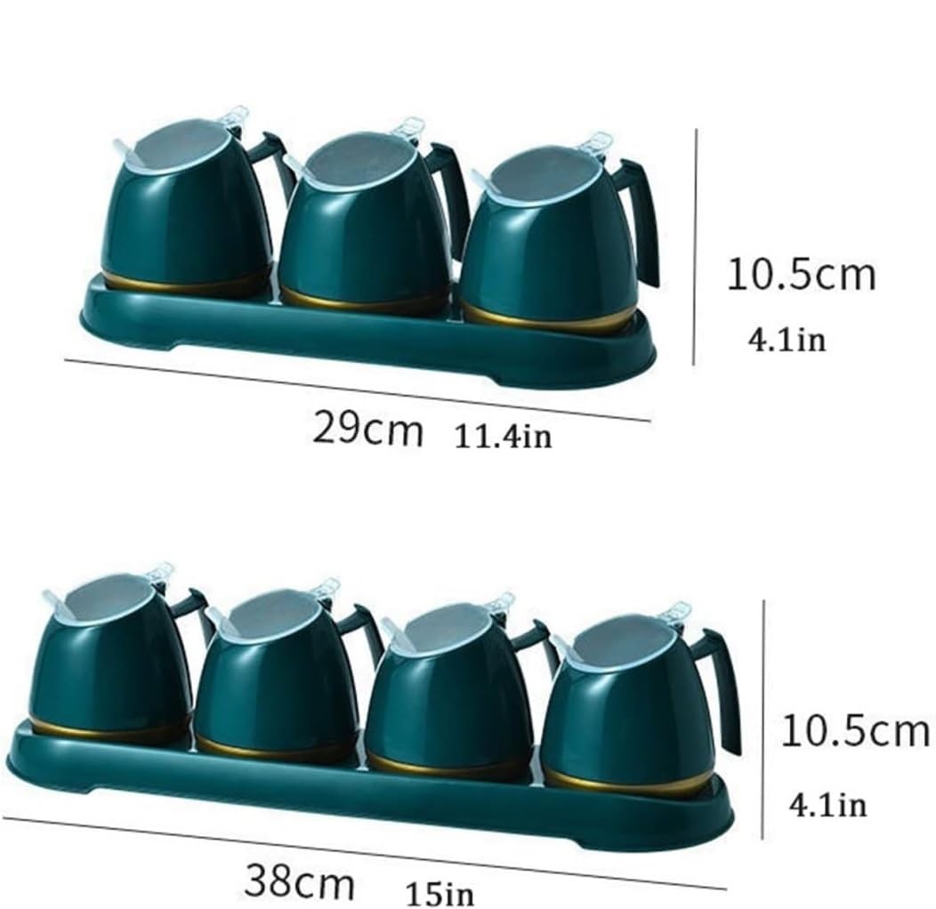 SAeWare Tarro de condimentos, contenedor de especias, juego de tarros de condimentos, salsa, vinajero, dispensador de condimentos, estante de especias, botella de condimentos, juego de recipientes de