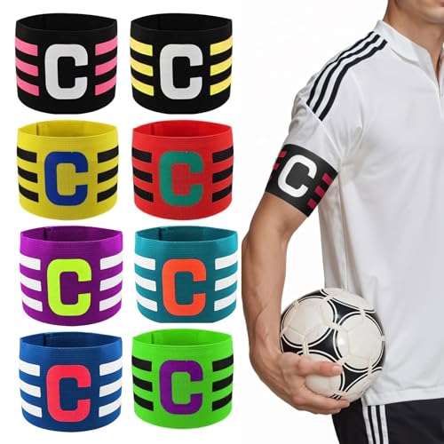 Brassard de Capitaine Personnalisé, Brassard avec Logo d'Équipe et Nom, Étanche & Réutilisable, Deux Tailles & Plusieurs Couleurs, Brassards de Sport de Football Cadeaux pour Adolescents et Adultes