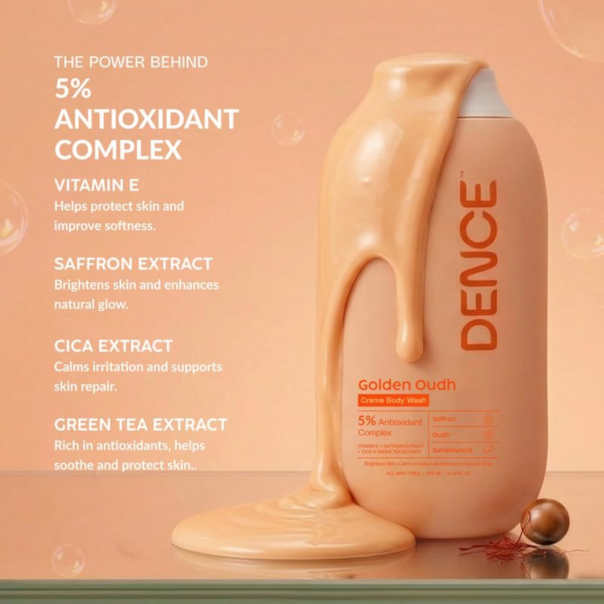 Golden Oudh Body Wash with Antioxidant Complex for Radiance