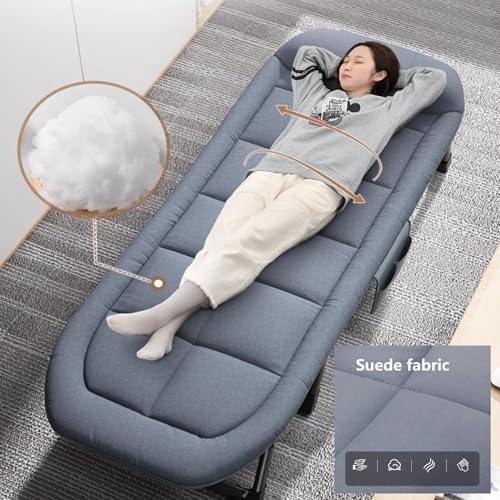 Lit d'extérieur pliable adulte lit de camping robuste dossier réglable matelas