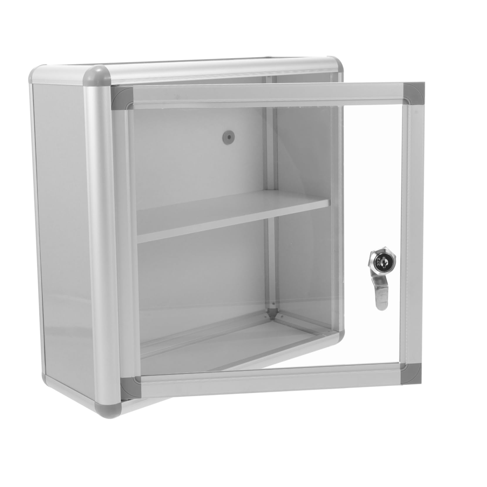 Botiquín de Primeros Auxilios Llave de Aleación de Aluminio, Pared | Plata, Almacenamiento Multifuncional, para Medicina y Objetos de Valor, Uso en Coche y Camping