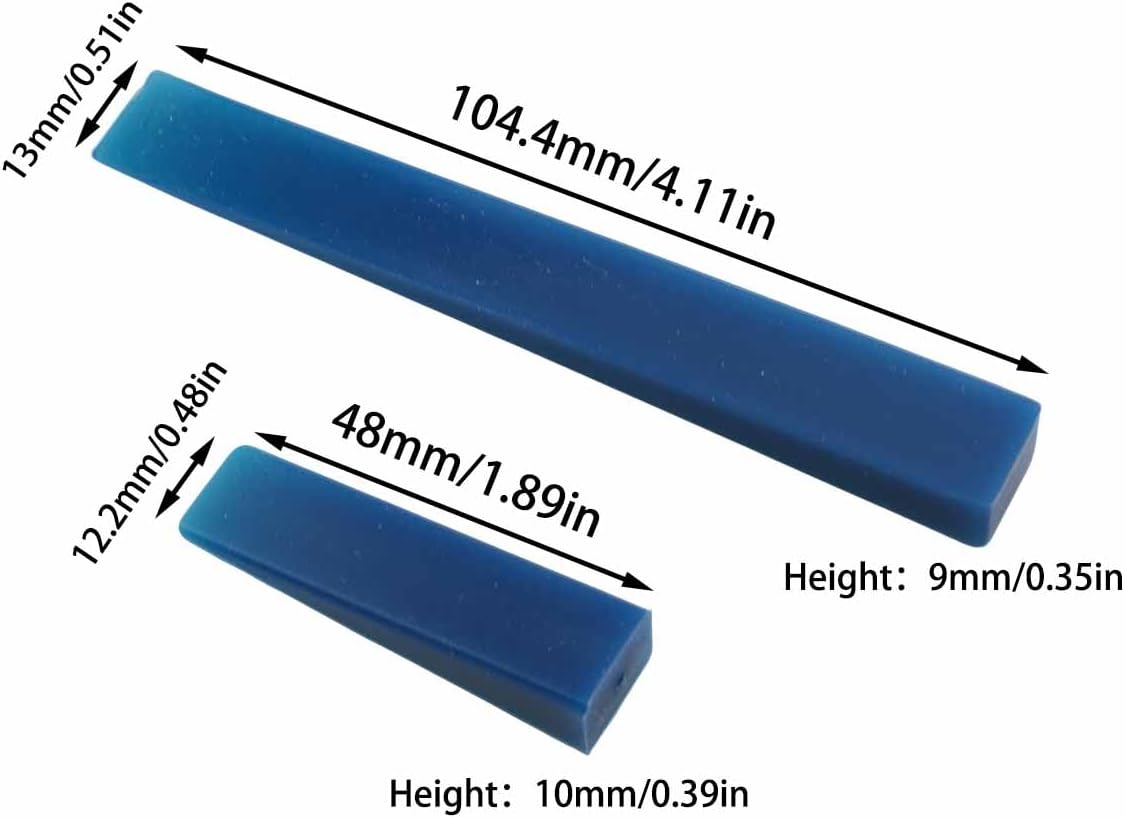 6PCS Piano Tuning Tool Set with Mute Bar Rubber Mute Fixing Tools Blue 3 Long Pieces 3 Short Pieces For Piano Tuning Maintenance Tool Kit