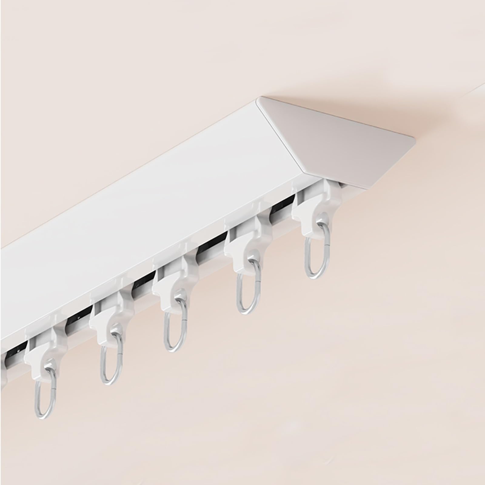 Système de rail de plafond autocollant blanc de 190 cm pour salon, chambre à coucher, cuisine, facile à installer, sans perçage