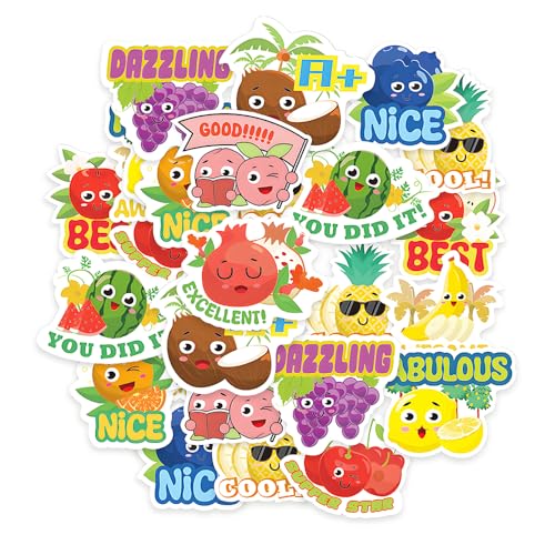 120PCS Scratch and Sniff Stickers for Teens Large Scented Smelly Fruits Reward Stickers Motivational Incentive Fun Decals with Positive Words for Students Teachers Chart School Supplies 12 Designs