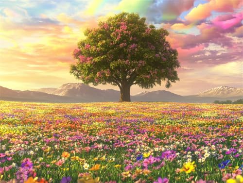 Pintar por numeros adultos arbol rural y libros para colorear adulto manualidades diy sin marco