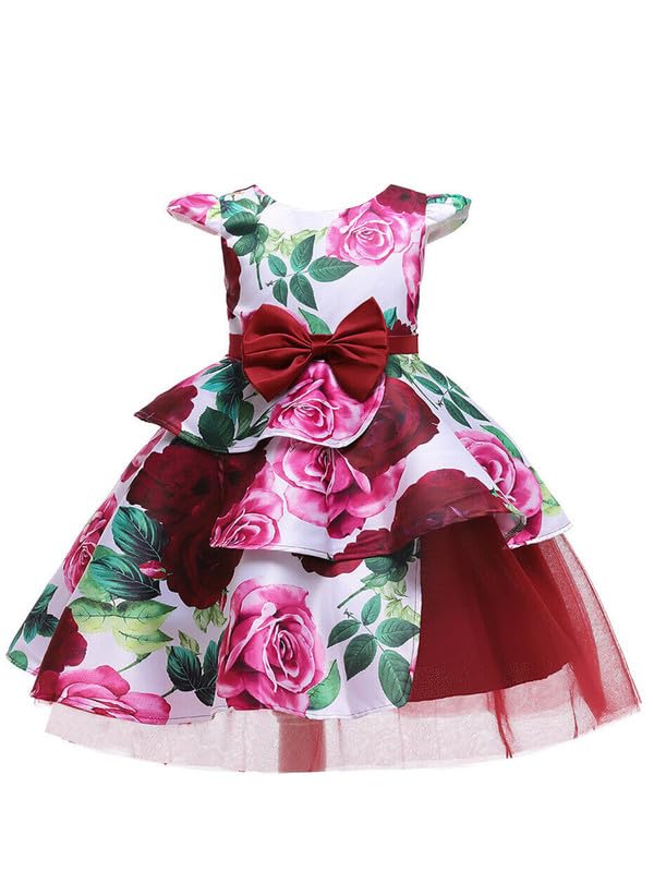 Image of Niren Enterprise Multipatteren Baby Girl's Knee Length Frocks with Digital Prints
