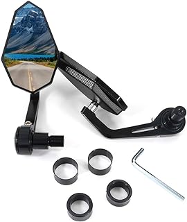 Mantt Motorcycle Bar End Mirror Fit for MT-07 FZ07 2013-2021, XSR700 2018-2021, MT-09 FZ-09 2014-2021, Tmax 530 560 Rear View Mirror
