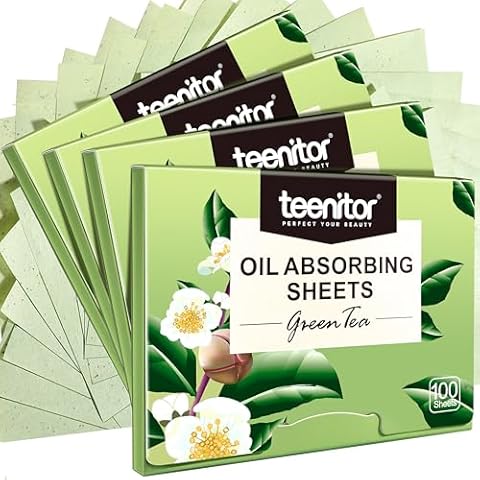 Teenitor Oil Blotting Sheets for Face, 400 Sheets Green Tea Cover