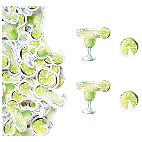 VRIOVN Margs and Matrimony Bachelorette Decorations Confetti - 200Pcs Greenery Lemon Margarita Cup Confetti Party Decorations, Table Confetti Decor for Bridal Shower, Wedding,Cocktail Cover